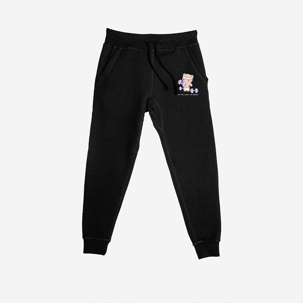Black Workout Bear Premium Fleece Sweatpants