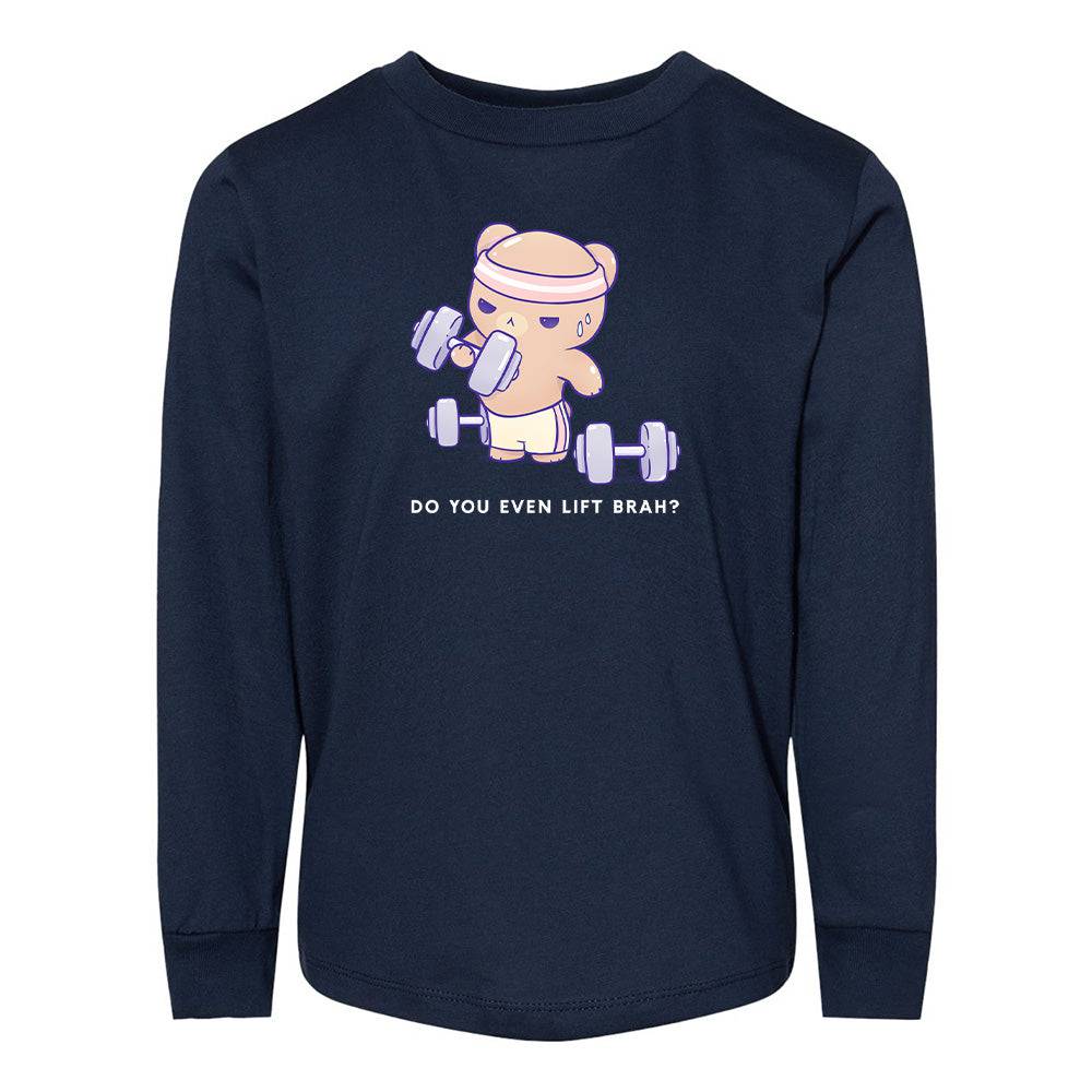 Navy Workout Bear Toddler Longsleeve Sweatshirt