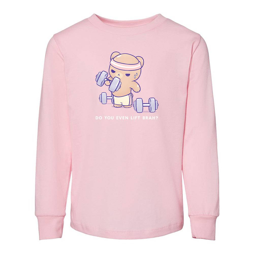 Pink Workout Bear Toddler Longsleeve Sweatshirt
