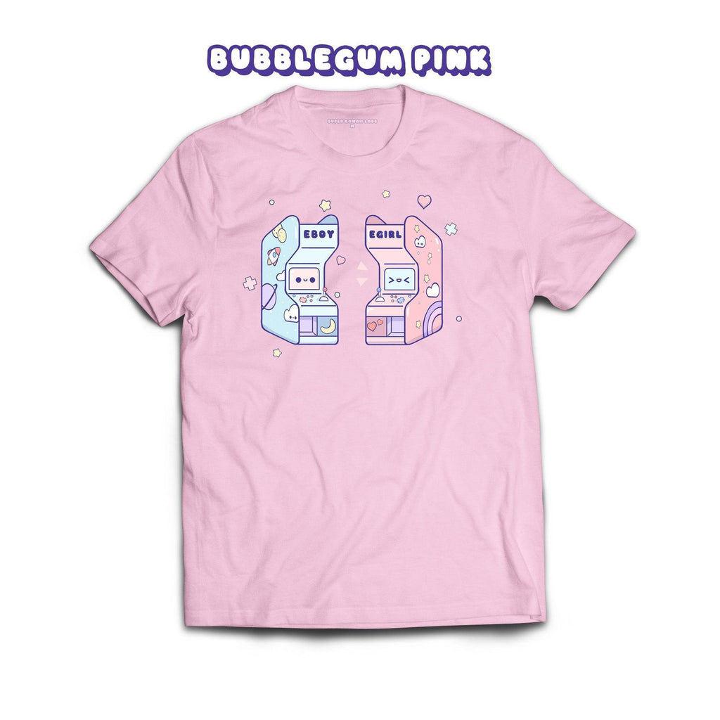 Arcade T-shirt, Bubblegum Pink 100% Ringspun Cotton T-shirt