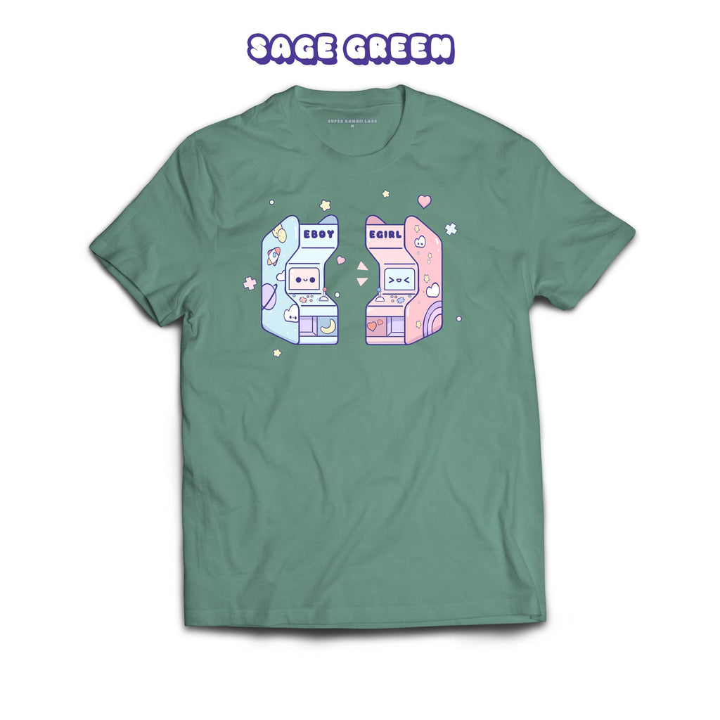Arcade T-shirt, Sage 100% Ringspun Cotton T-shirt