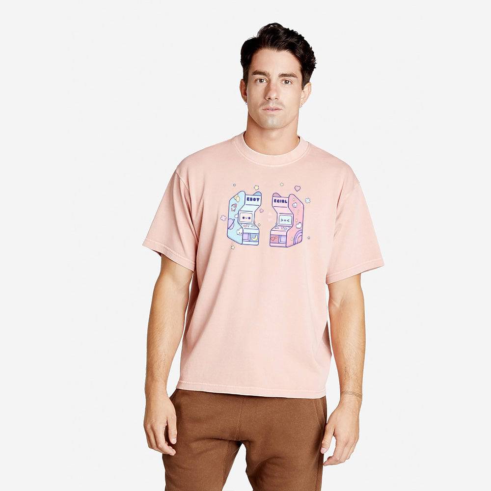 Salmon Arcade  Oversized Boxy Streetwear Tee