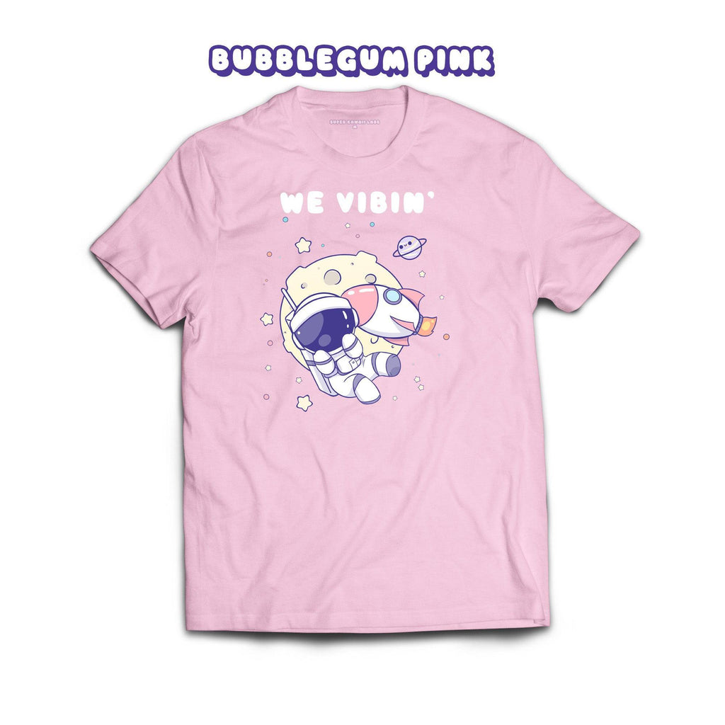 Astronaut T-shirt, Bubblegum Pink 100% Ringspun Cotton T-shirt
