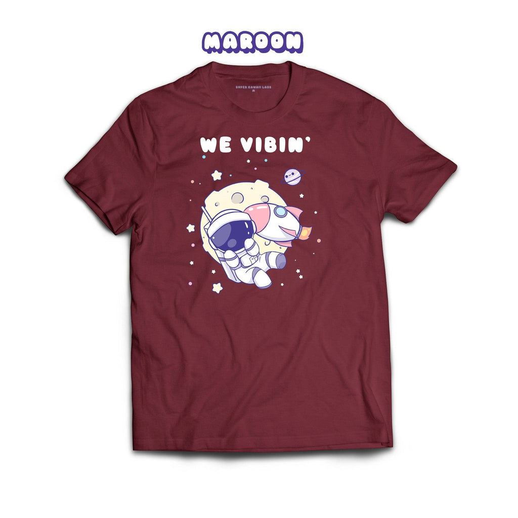Astronaut T-shirt, Maroon 100% Ringspun Cotton T-shirt