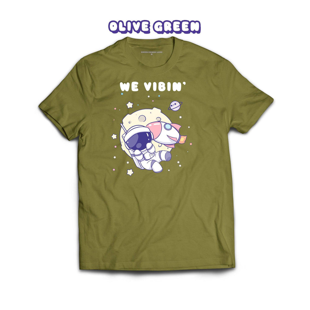 Astronaut T-shirt, Olive Green 100% Ringspun Cotton T-shirt