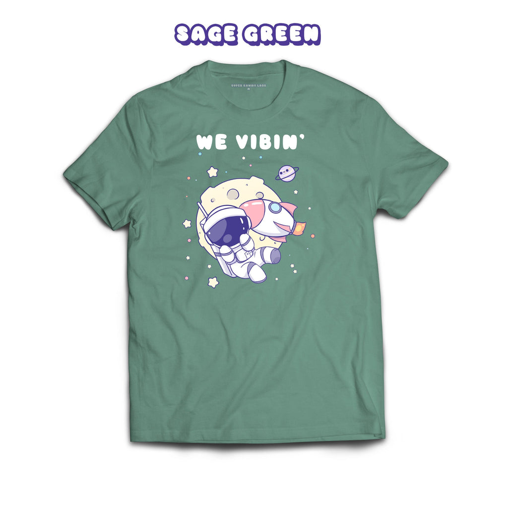 Astronaut T-shirt, Sage 100% Ringspun Cotton T-shirt