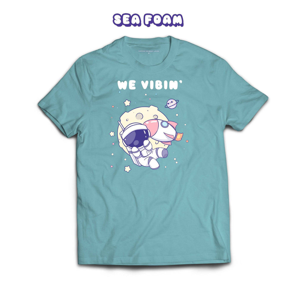 Astronaut T-shirt, Sea Foam 100% Ringspun Cotton T-shirt
