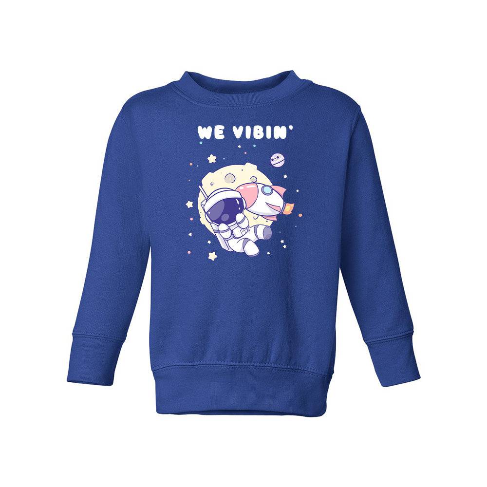 Royal Blue Astronaut  Toddler Crewneck Sweatshirt