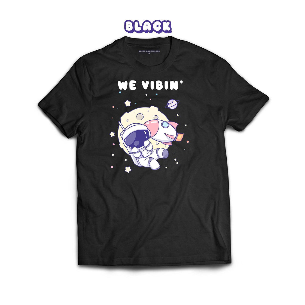 Astronaut T-shirt, Black 100% Ringspun Cotton T-shirt