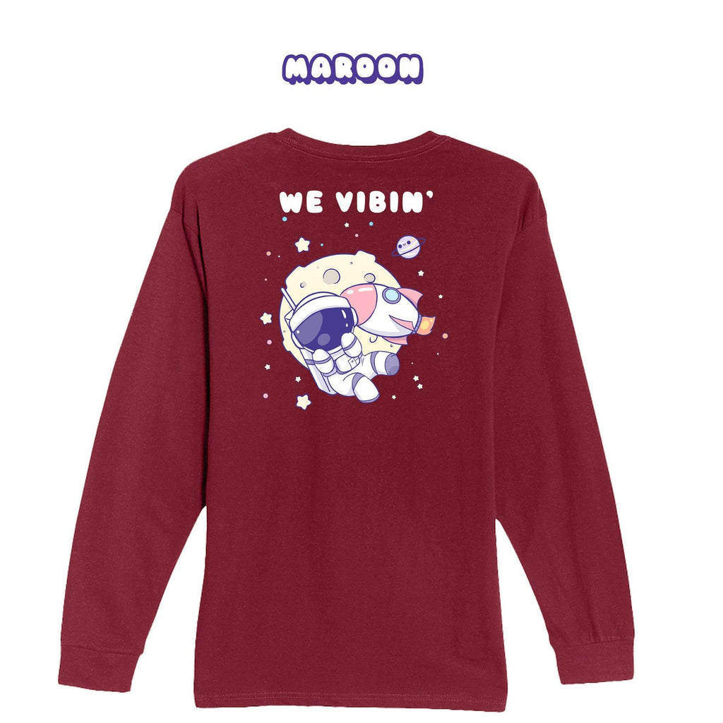 Astronaut Maroon Longsleeve T-shirt