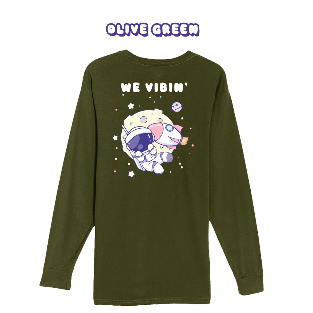 Astronaut Olive Green Longsleeve T-shirt