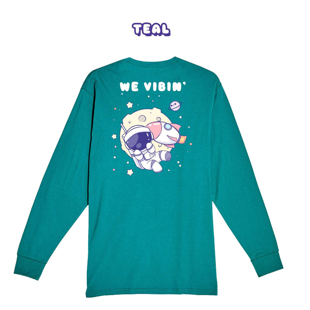 Astronaut Teal Longsleeve T-shirt