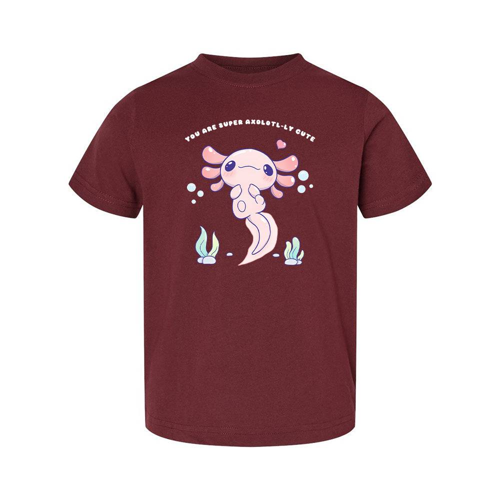 Axolotl Maroon Toddler T-shirt