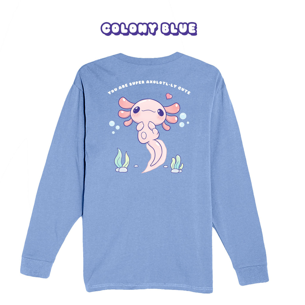 Axolotl Colony Blue Longsleeve T-shirt