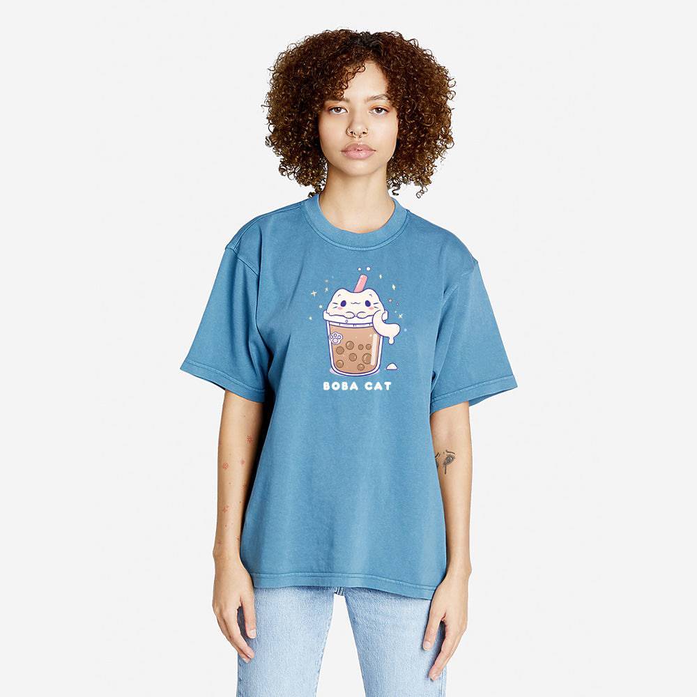 Pebble Ice BOBACAT Oversized Boxy Streetwear Tee