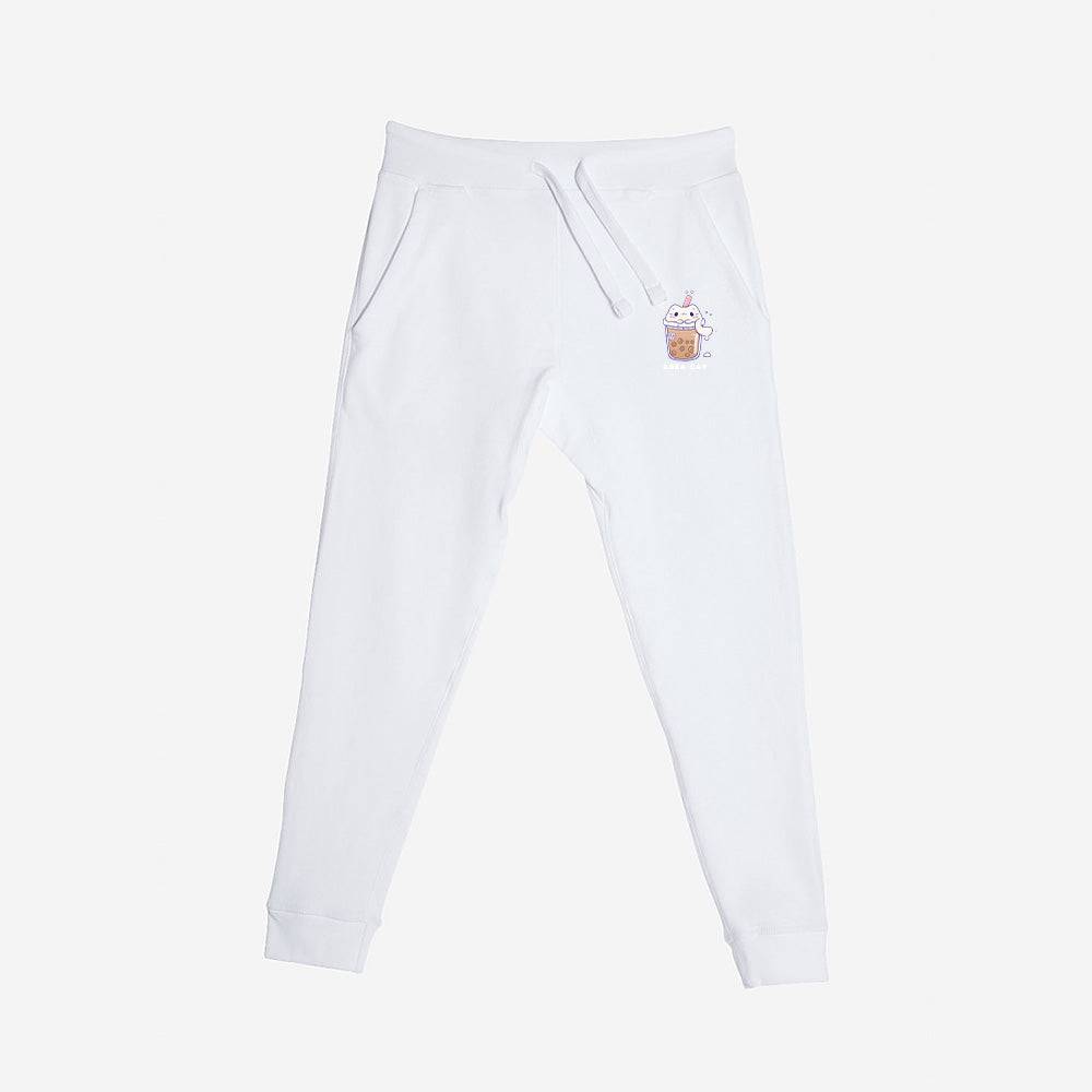 White BOBACAT Premium Fleece Sweatpants