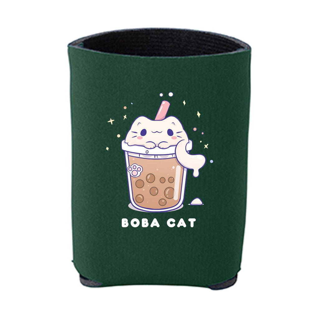 Kawaii Forest Green BOBA CAT Beverage Holder