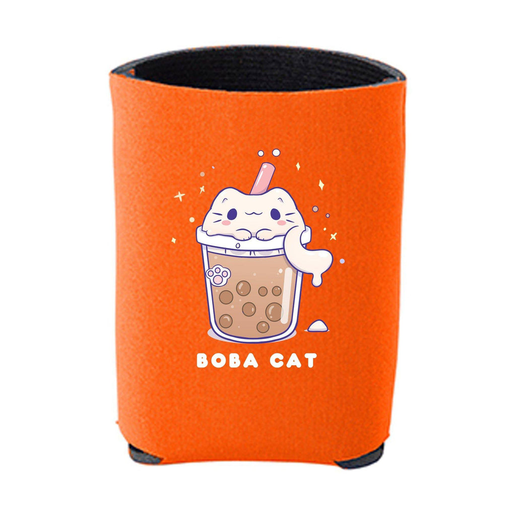 Kawaii Orange BOBA CAT Beverage Holder