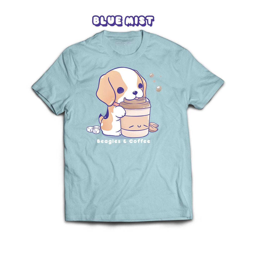 Beagle T-shirt, Blue Mist 100% Ringspun Cotton T-shirt