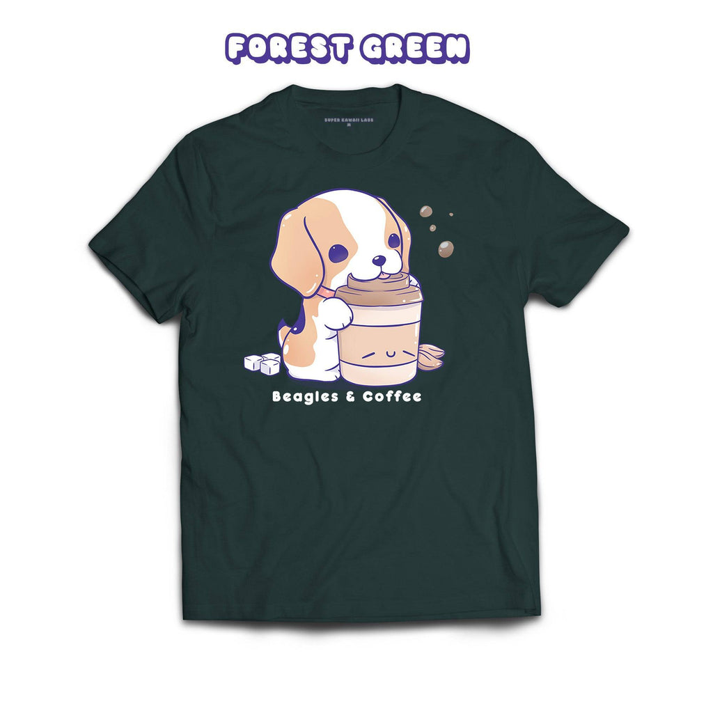 Beagle T-shirt, Forest Green 100% Ringspun Cotton T-shirt