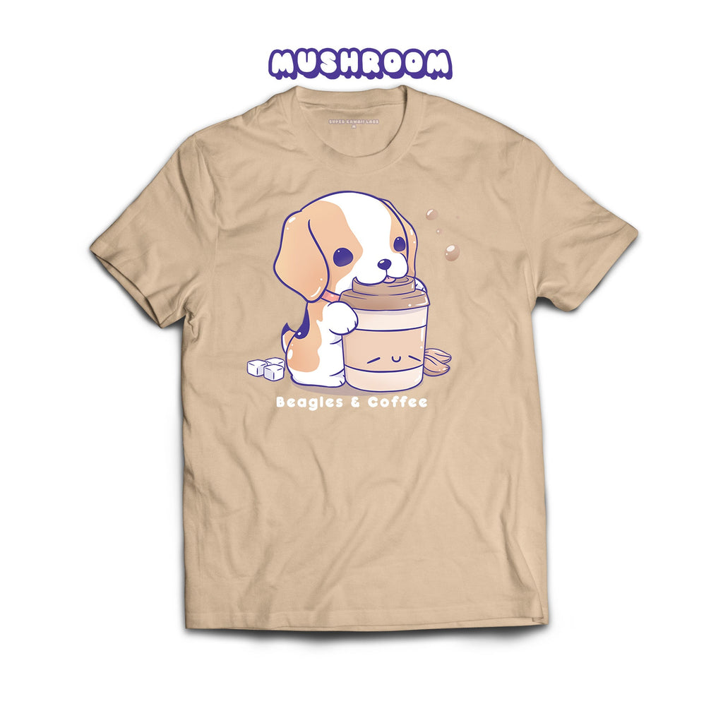 Beagle T-shirt, Mushroom 100% Ringspun Cotton T-shirt