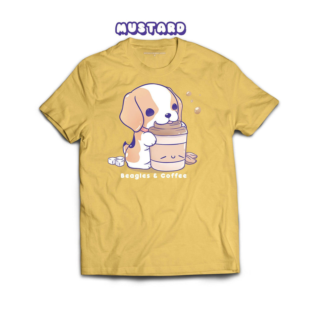 Beagle T-shirt, Mustard 100% Ringspun Cotton T-shirt