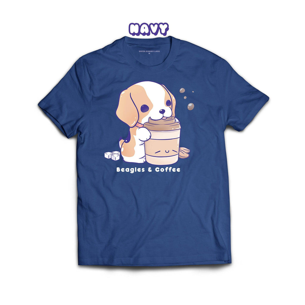 Beagle T-shirt, Navy 100% Ringspun Cotton T-shirt