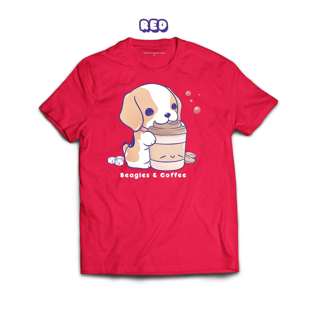 Beagle T-shirt, Red 100% Ringspun Cotton T-shirt