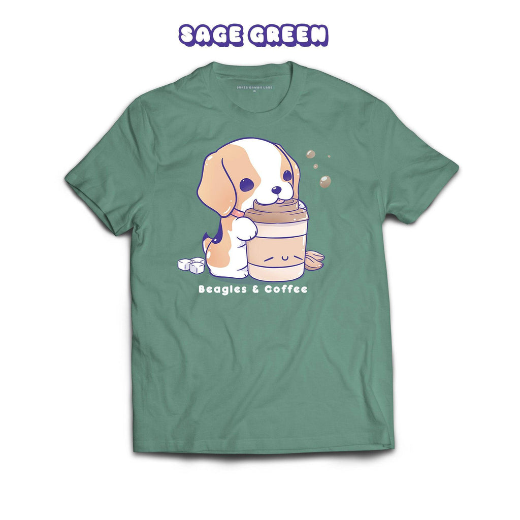 Beagle T-shirt, Sage 100% Ringspun Cotton T-shirt