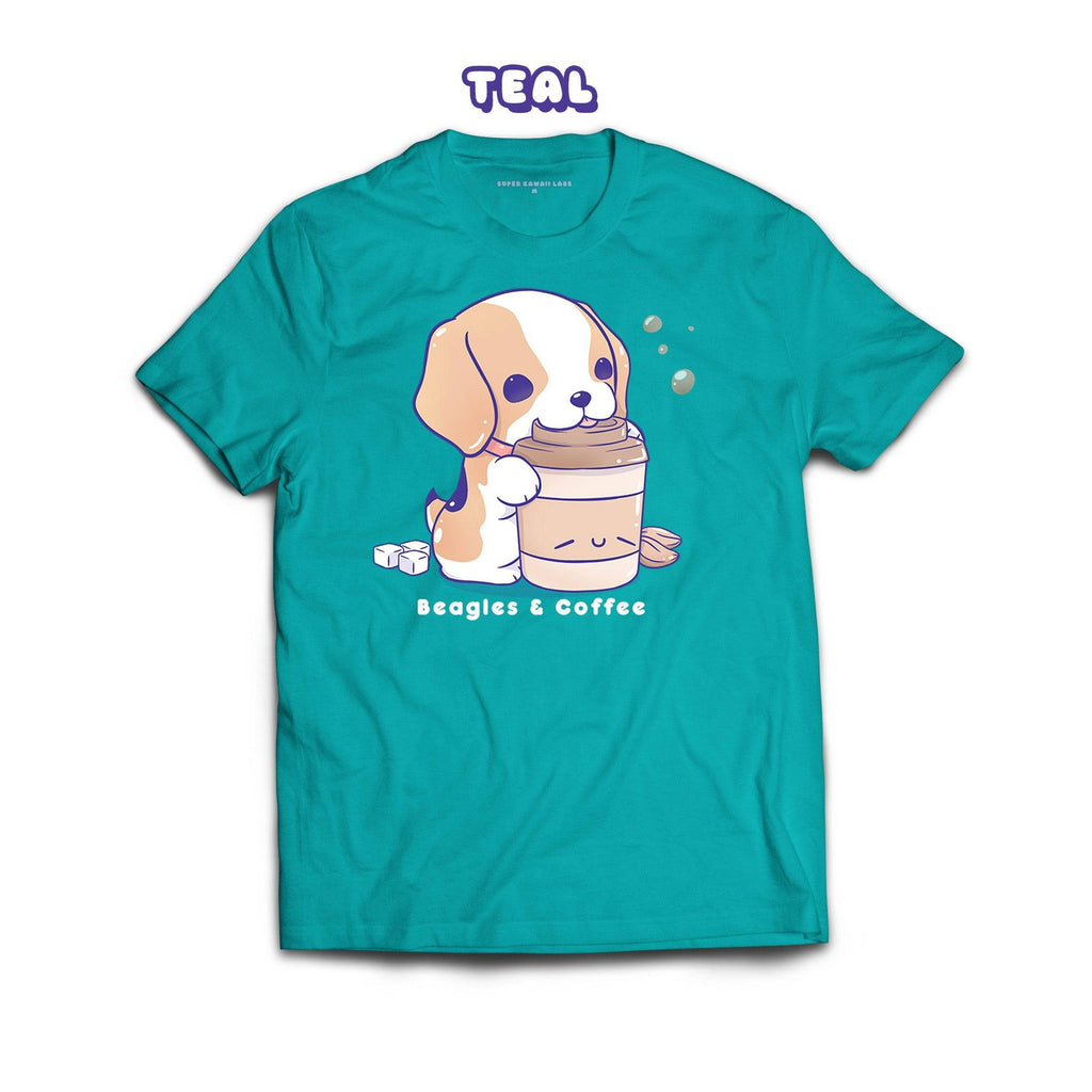Beagle T-shirt, Teal 100% Ringspun Cotton T-shirt