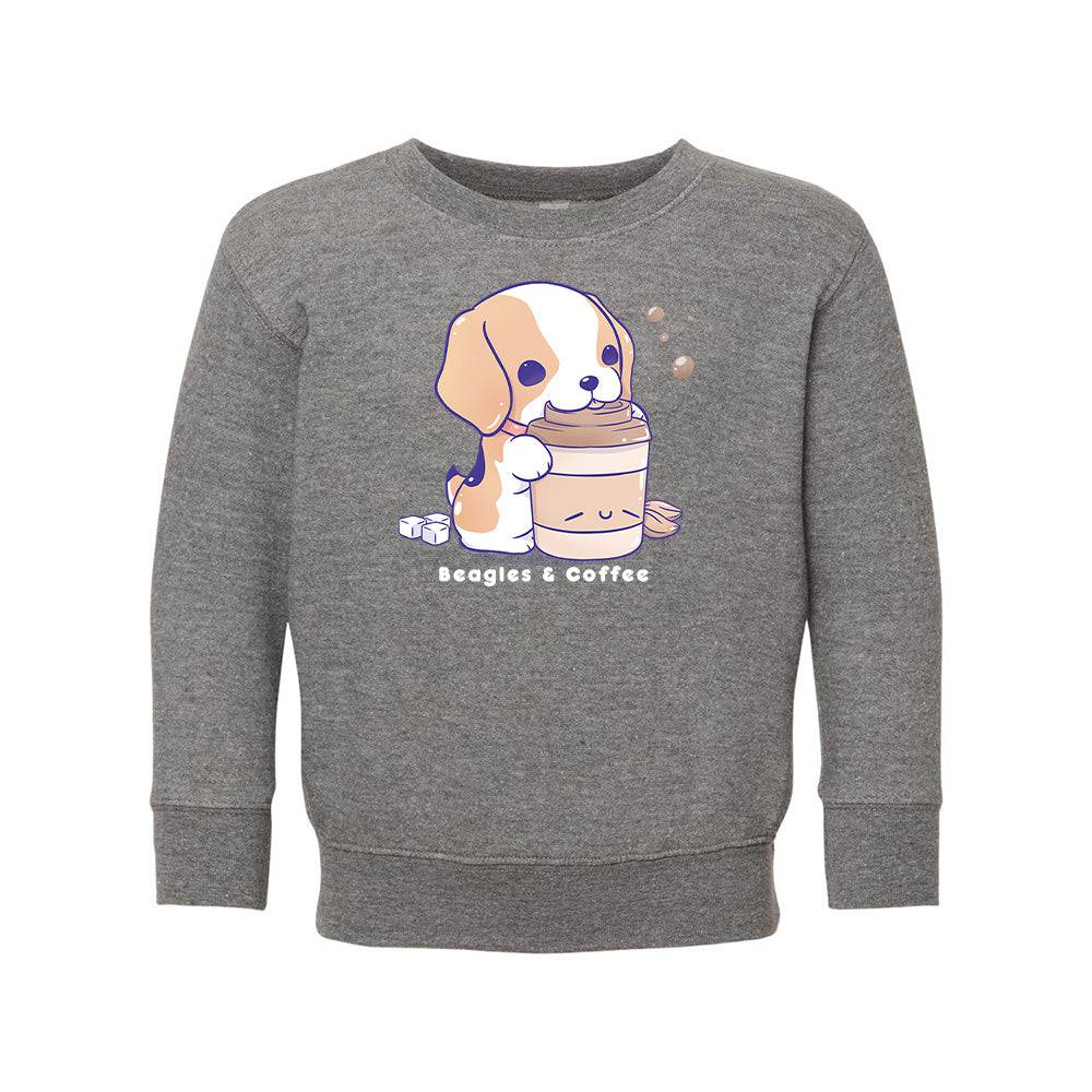 Heather Gray Beagle Toddler Crewneck Sweatshirt