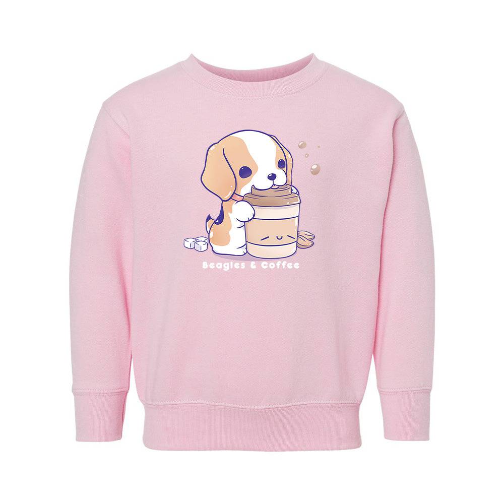 Pink Beagle Toddler Crewneck Sweatshirt