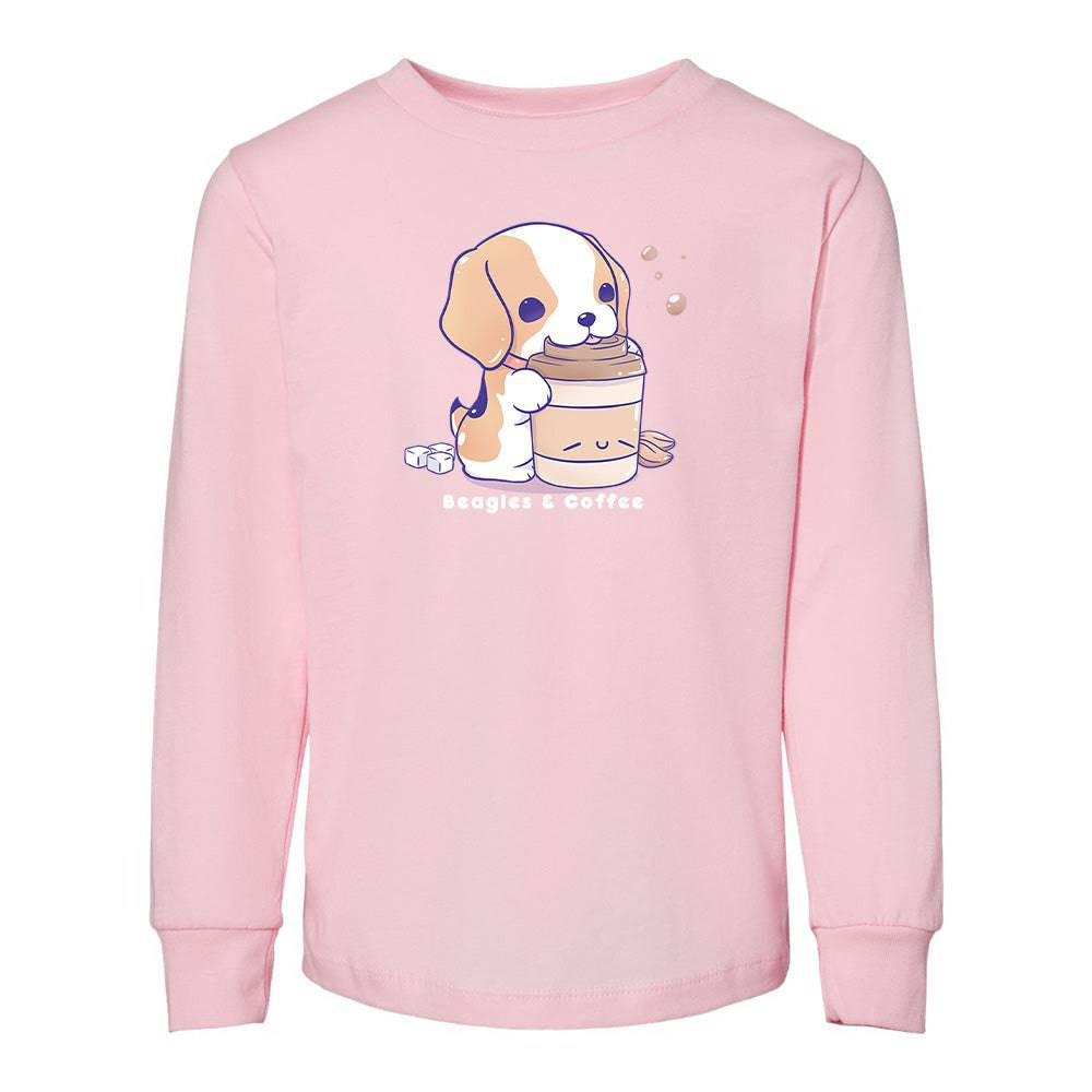 Pink Beagle Toddler Longsleeve Sweatshirt