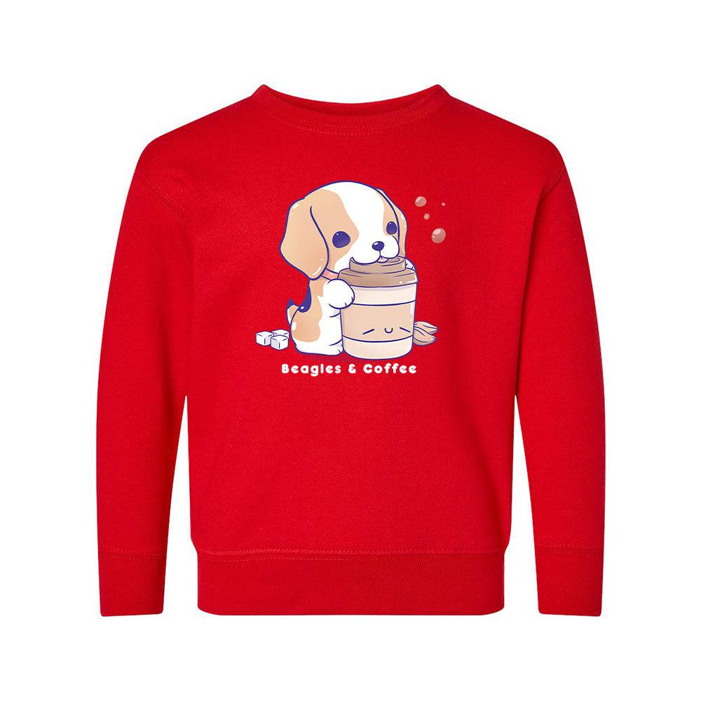 Red Beagle Toddler Crewneck Sweatshirt