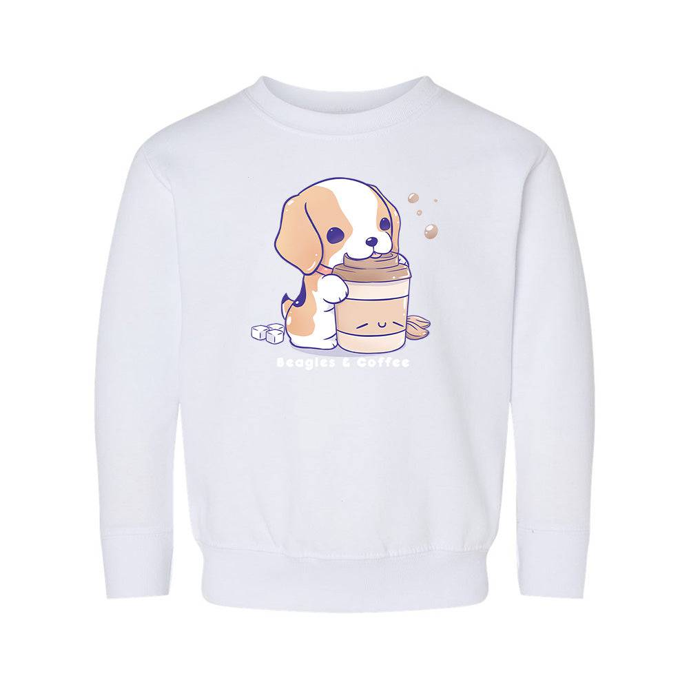 White Beagle Toddler Crewneck Sweatshirt
