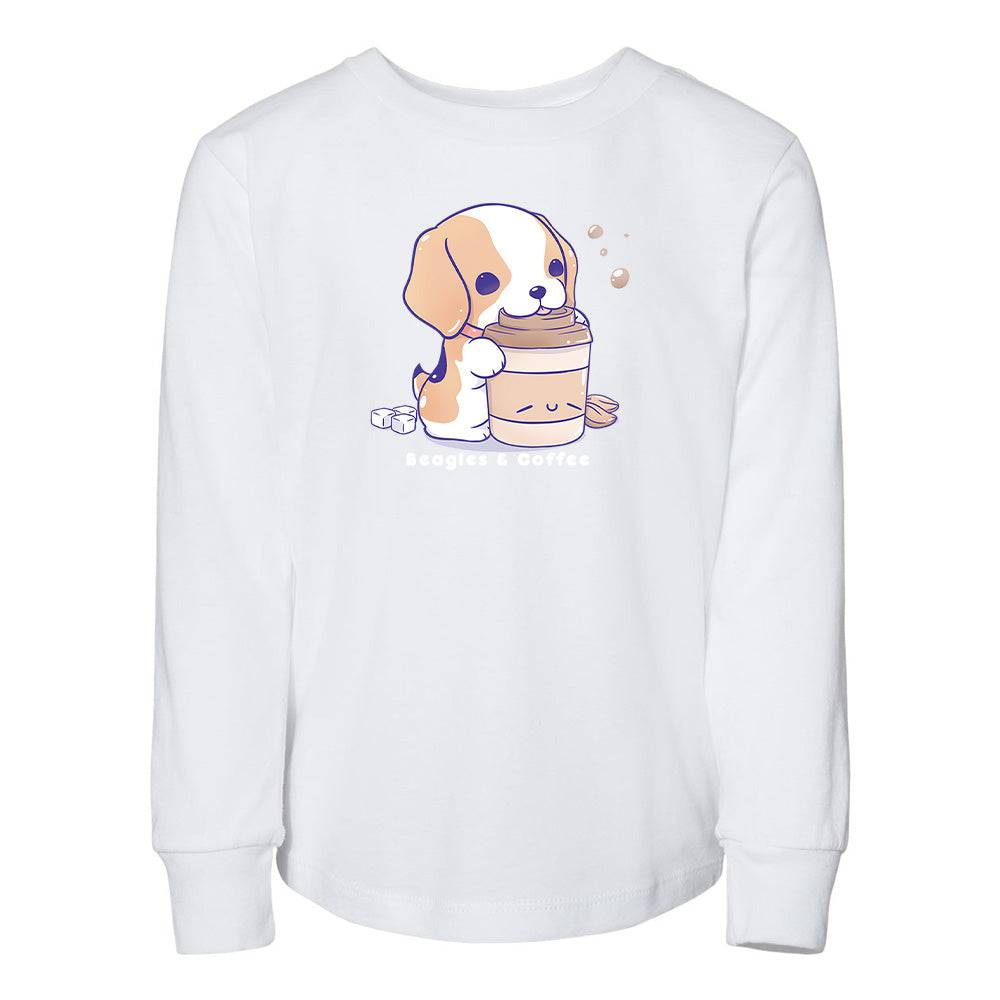 White Beagle Toddler Longsleeve Sweatshirt