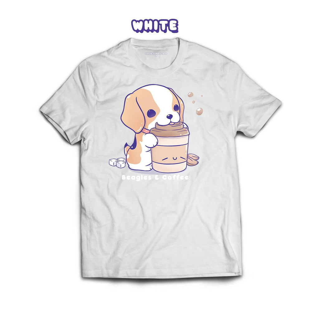 Beagle T-shirt, White 100% Ringspun Cotton T-shirt