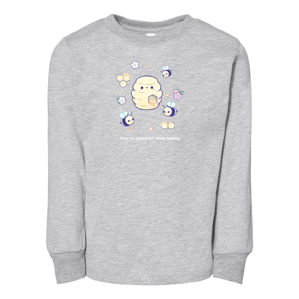 Sports Gray Bee Toddler Longsleeve Sweatshirt