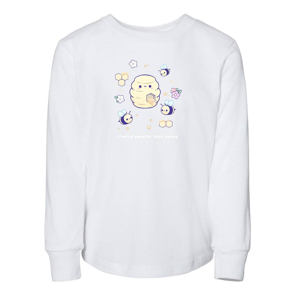 White Bee Toddler Longsleeve Sweatshirt