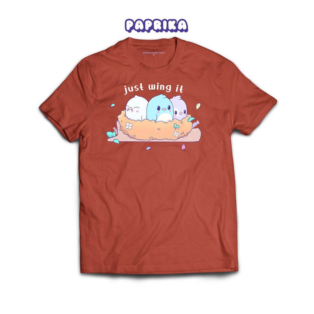 Birds T-shirt, Paprika 100% Ringspun Cotton T-shirt