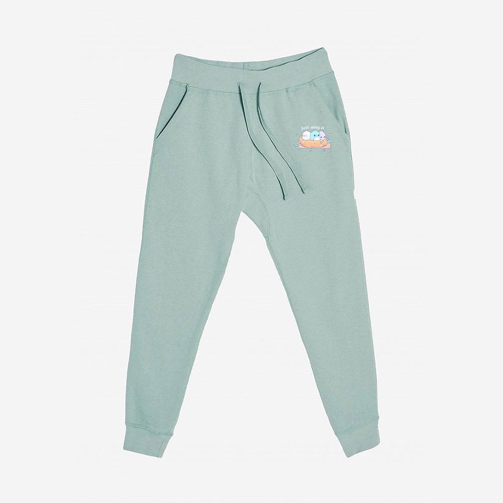 Sea Foam Birds Premium Fleece Sweatpants