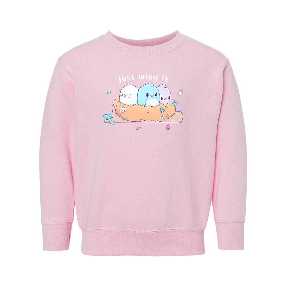 Pink Birds Toddler Crewneck Sweatshirt