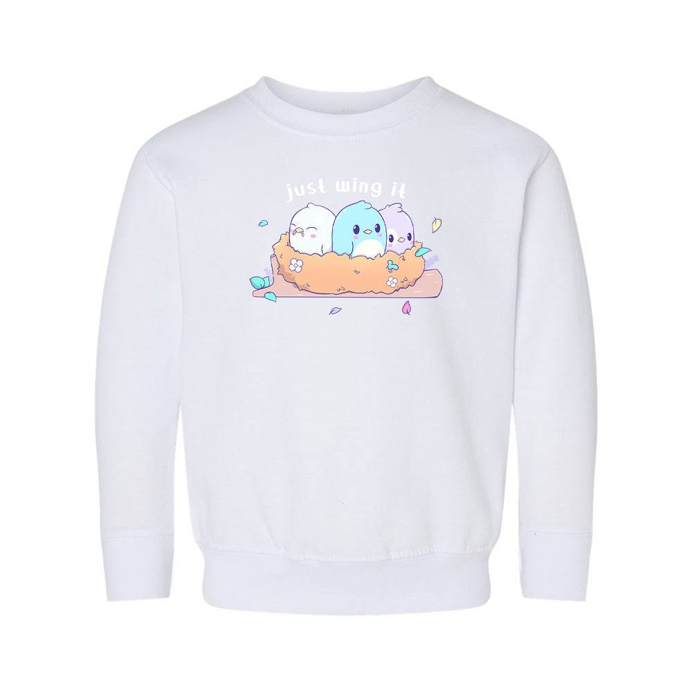 White Birds Toddler Crewneck Sweatshirt