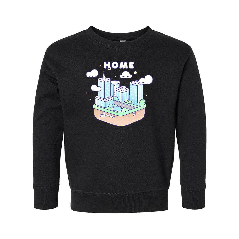 Black Building Toddler Crewneck Sweatshirt