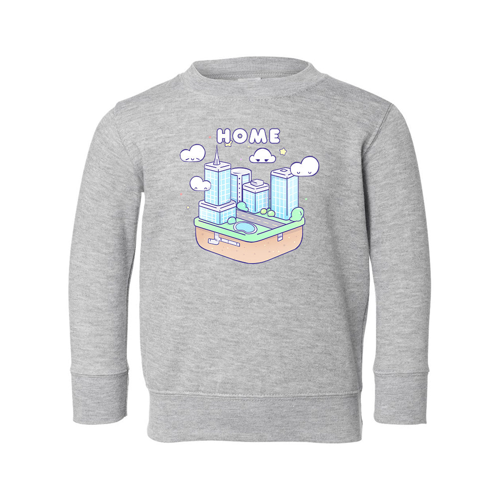 Heather Gray Building Toddler Crewneck Sweatshirt