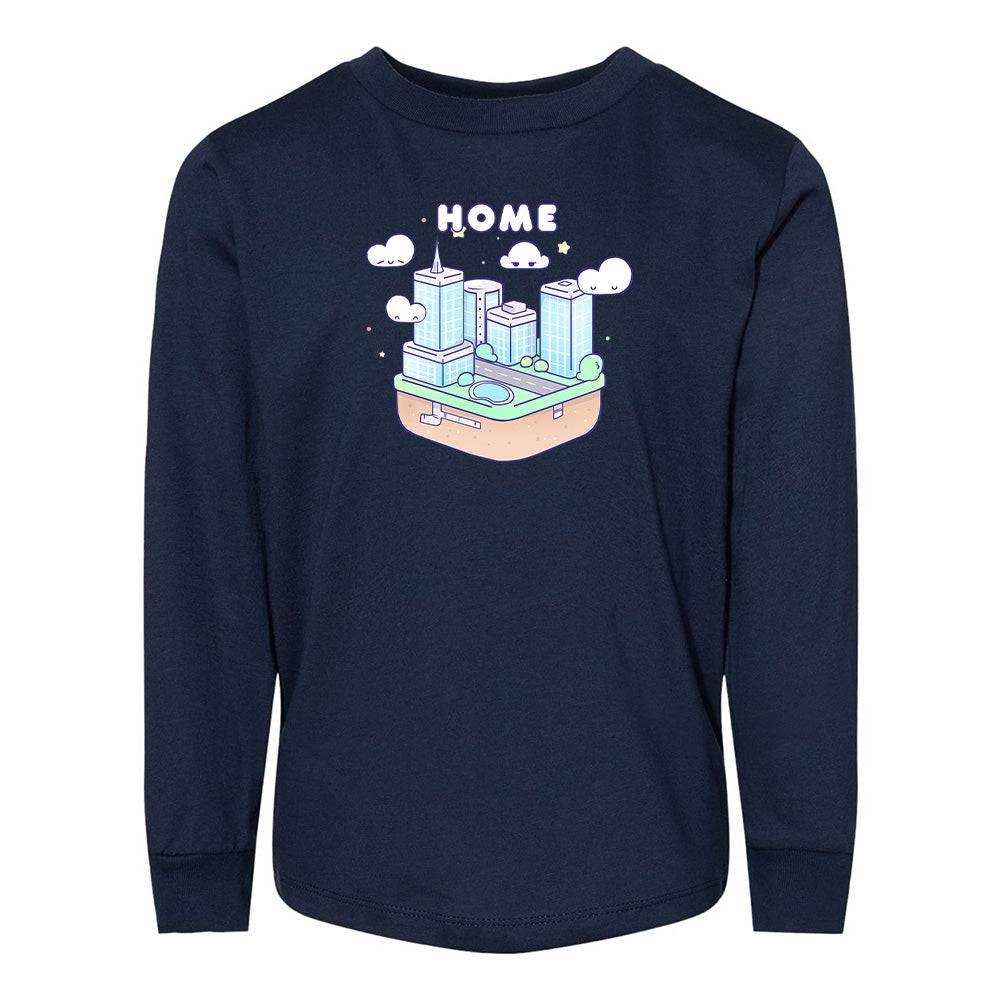 Navy Building Toddler Longsleeve Sweatshirt