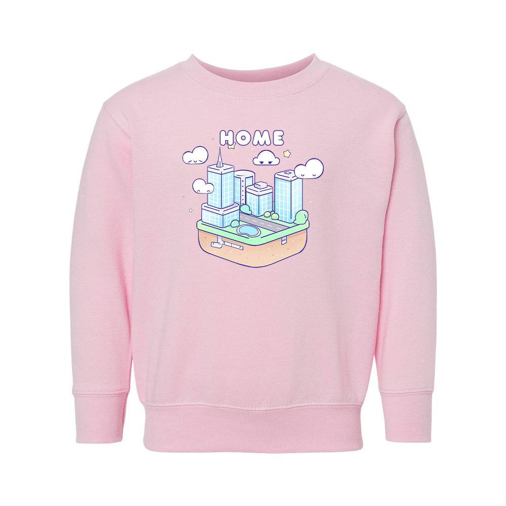 Pink Building Toddler Crewneck Sweatshirt