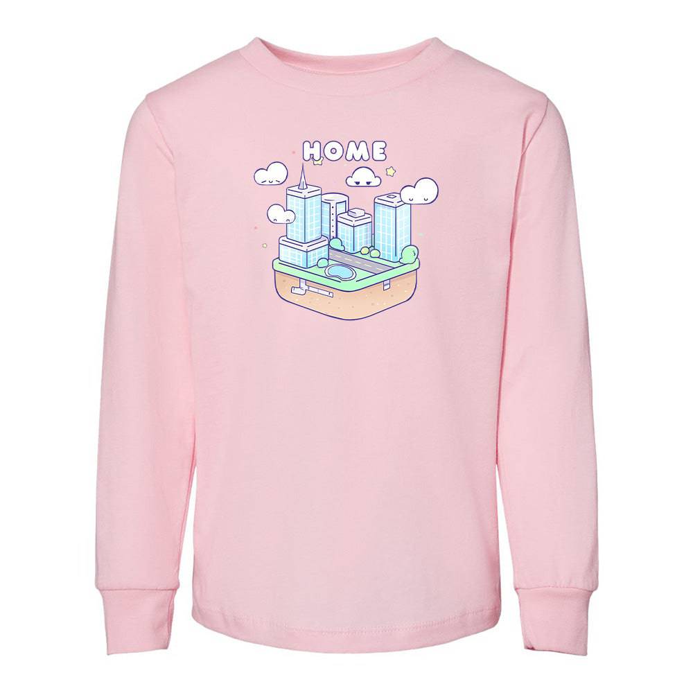Pink Building Toddler Longsleeve Sweatshirt