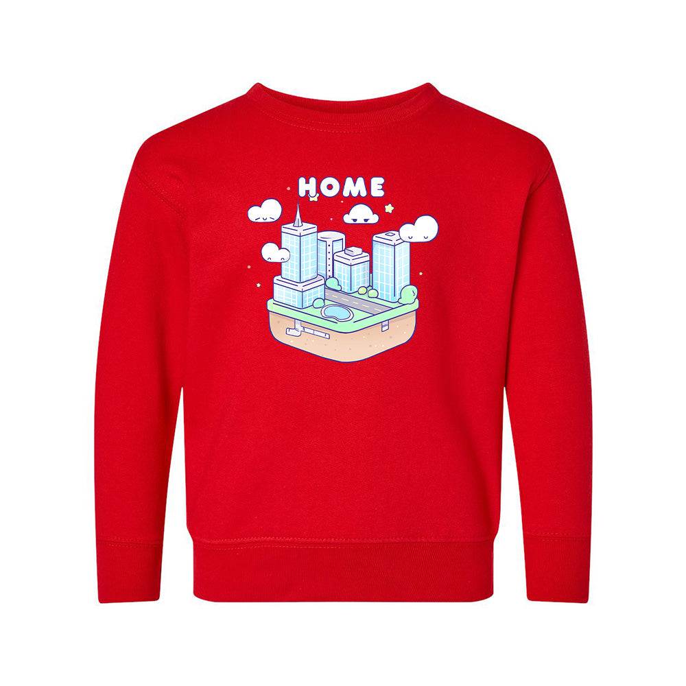 Red Building Toddler Crewneck Sweatshirt