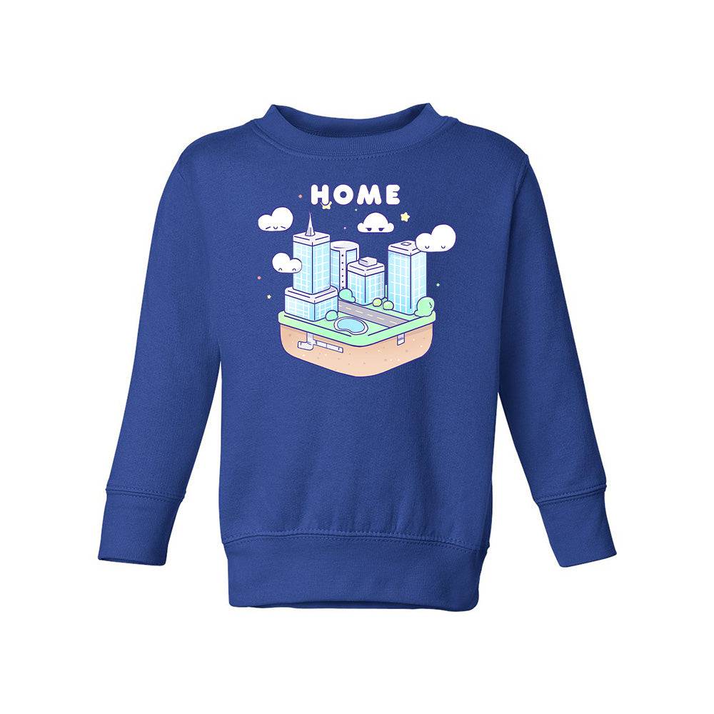 Royal Blue Building Toddler Crewneck Sweatshirt